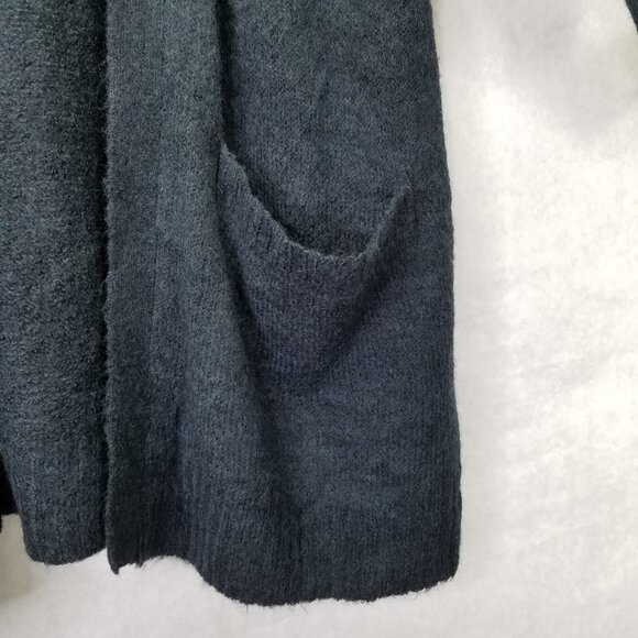 Ichi Ihamara Cardigan Women's Large Navy Blue Long Sleeve Open Sweater Alpaca - Picture 3 of 15